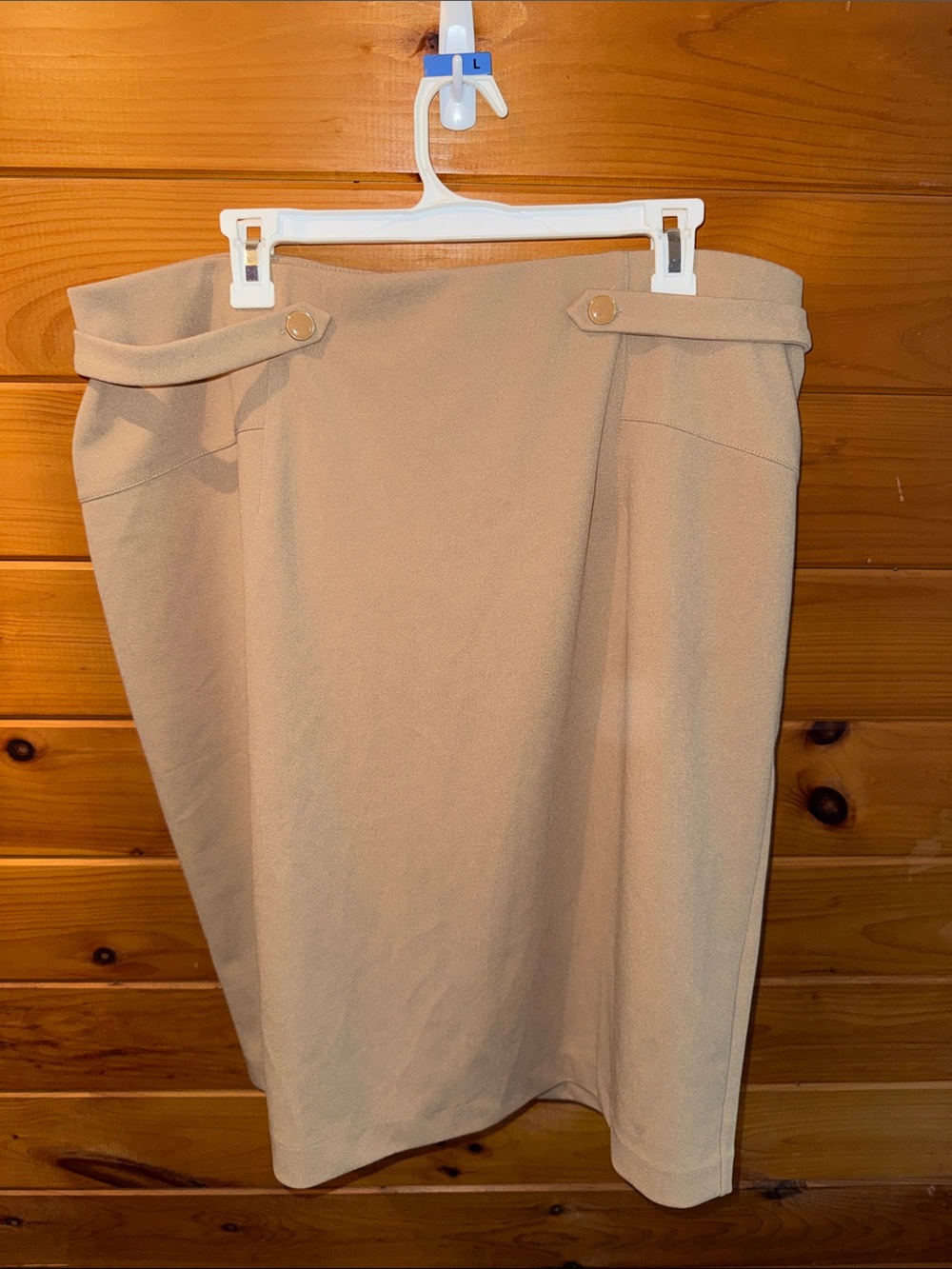 Classic Camel Pencil Skirt - Women's Skirt